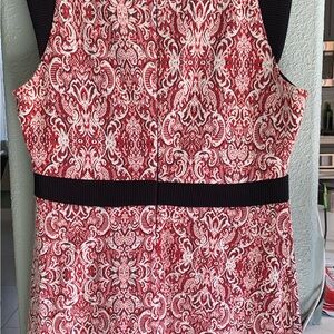 Zara Red and White Patterned Mini Dress